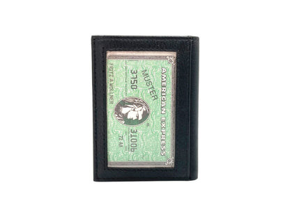 Slim Photo-ID Bifold Snap Button Cards & Cash Wallet # RFID 1274AML