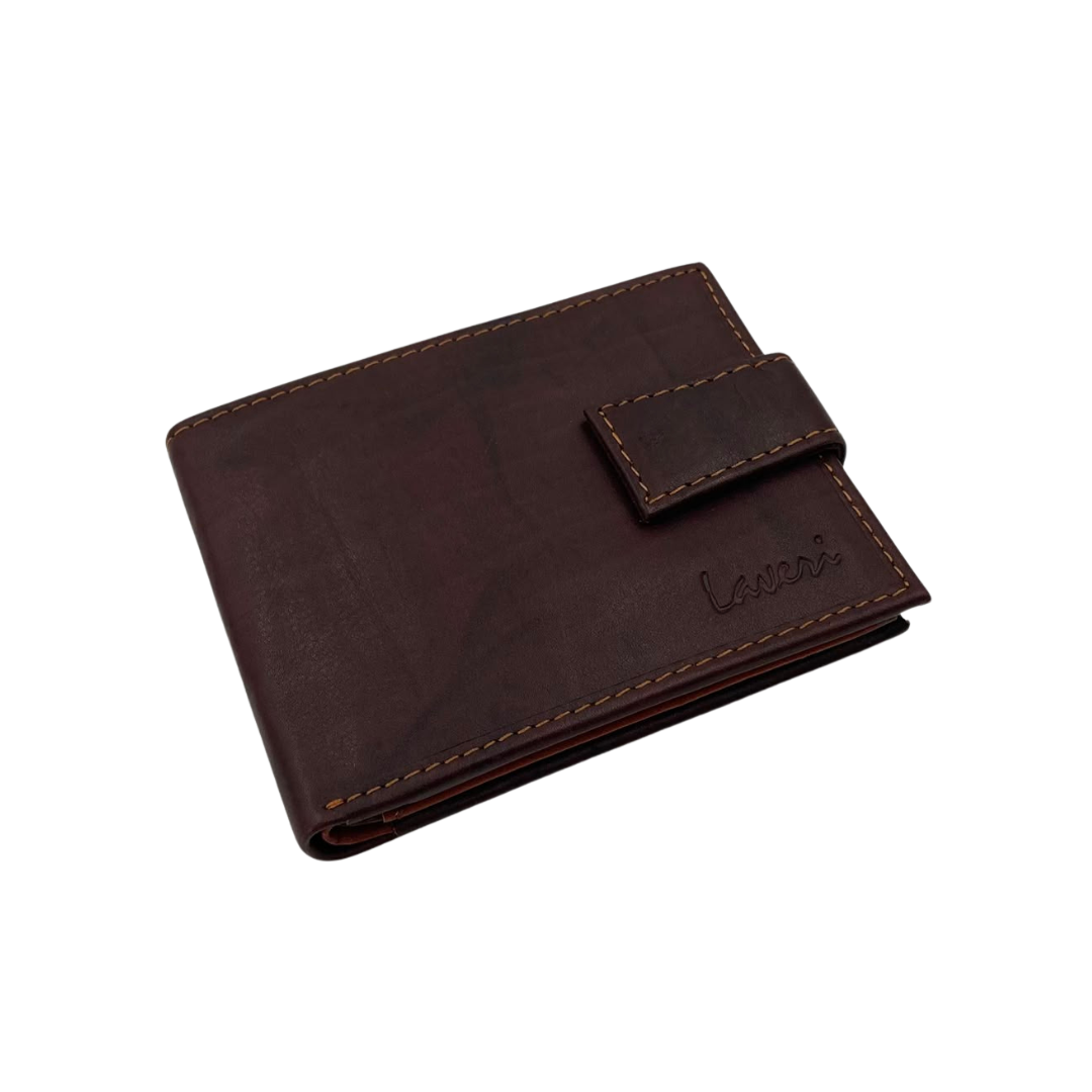 Mens Genuine Leather Mens wallet Leather Lined Bi fold Wallet For Men # 1326L