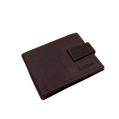 Mens Genuine Leather Mens wallet Leather Lined Bi fold Wallet For Men # 1981L