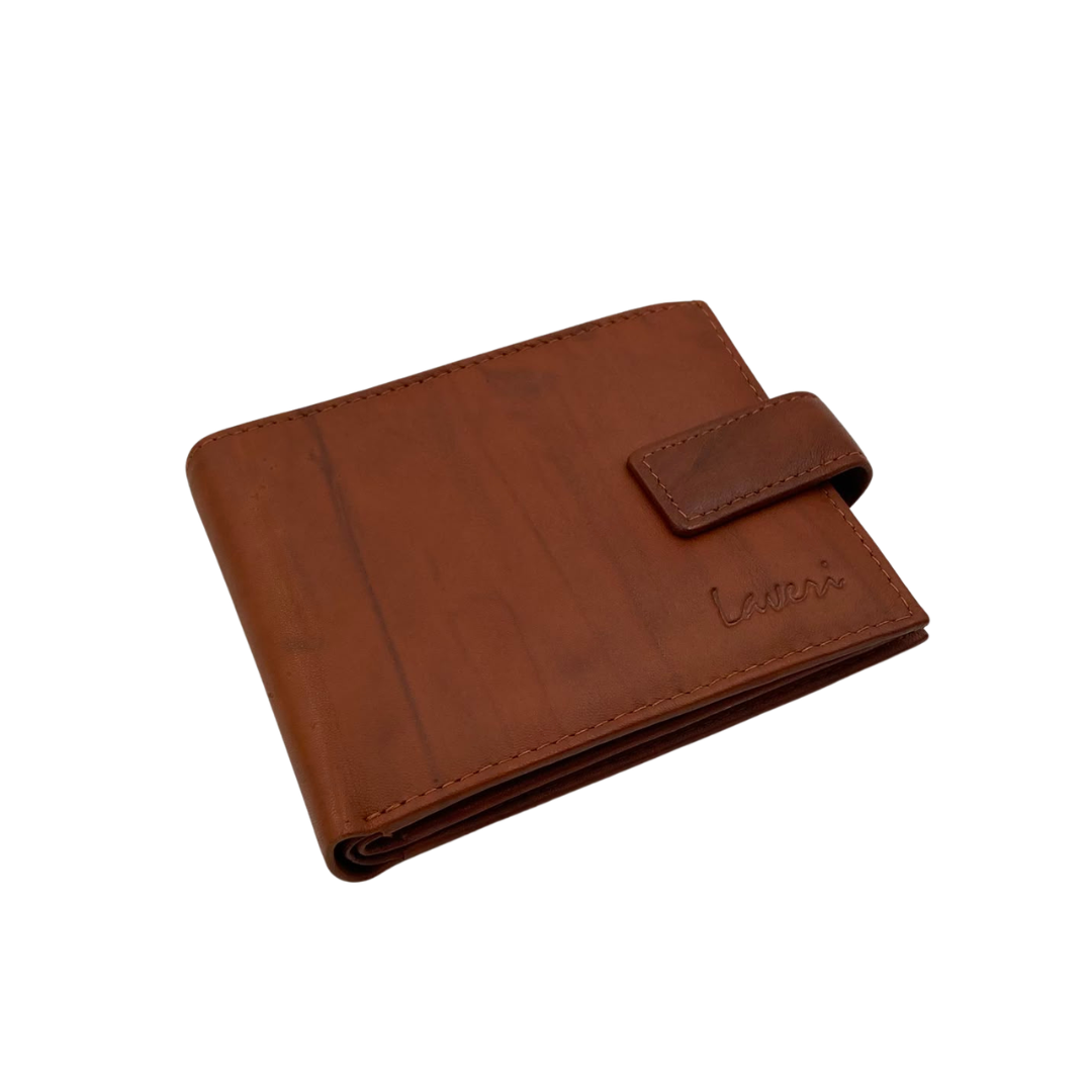 Mens Genuine Leather Mens wallet Leather Lined Bi fold Wallet For Men # 1261L