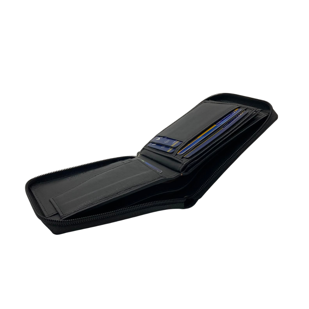 Fullzip leather mens Wallet #1406CZ