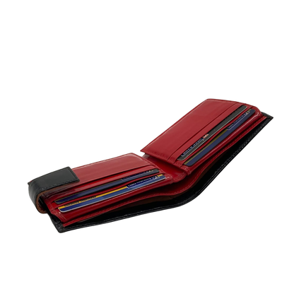 Classic Men's Waterproof Bifold Leather Wallet with Flip ID Window #1729 L