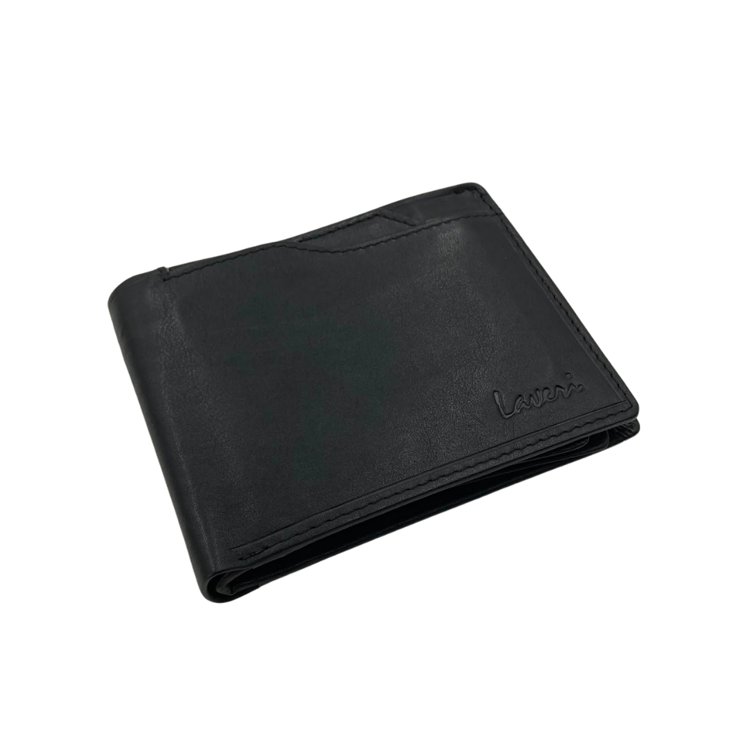 Mens Genuine Leather Mens wallet Leather Lined Bi fold Wallet For Men # 1244N