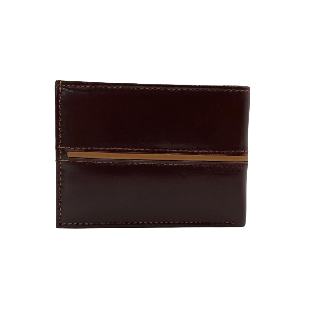Classic Men's Waterproof Bifold Leather Wallet with Flip ID Window #1728
