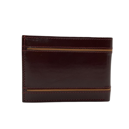 Classic Men's Waterproof Bifold Leather Wallet with Flip ID Window #1728 (D.L.)