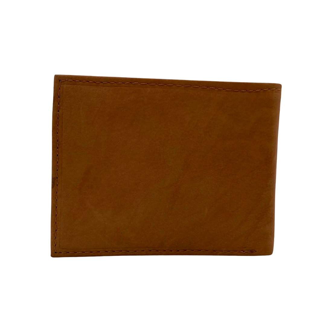 Mens Genuine Leather Mens wallet Leather Lined Bi fold Wallet For Men # 1981C