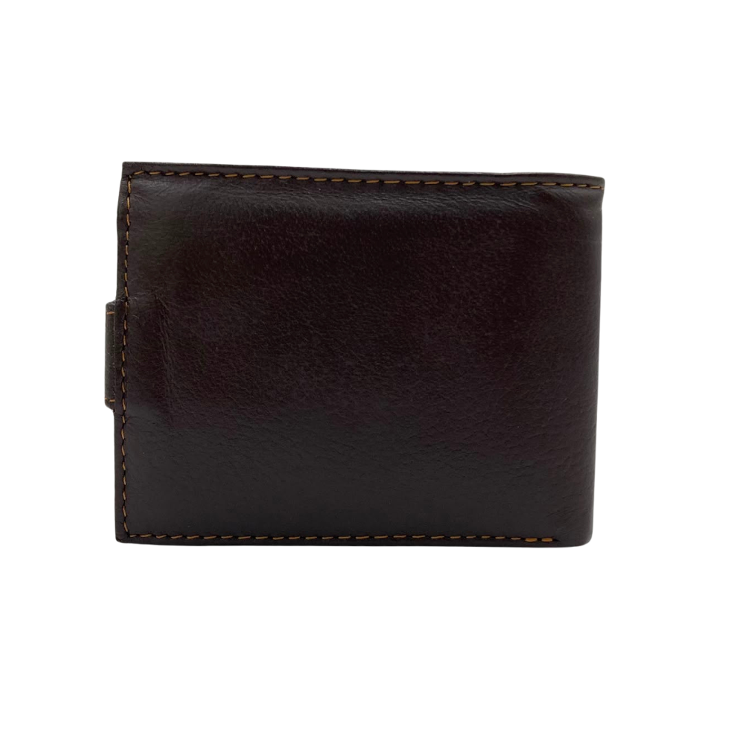 Mens Genuine Leather Mens wallet Leather Lined Bi fold Wallet For Men # 1001L