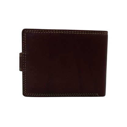 Mens Genuine Leather Mens wallet Leather Lined Bi fold Wallet For Men # 1350BL