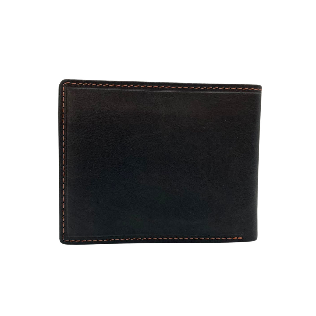 Mens Genuine Leather Mens wallet Leather Lined Bi fold Wallet For Men # 4021C