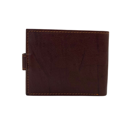 Mens Genuine Leather Mens wallet Leather Lined Bi fold Wallet For Men # 1326L