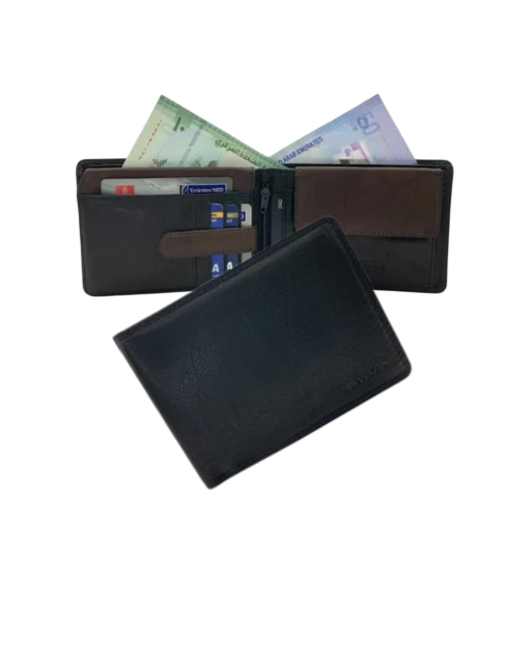 Smooth Leather Card & Coin Billfold Wallet # 1510