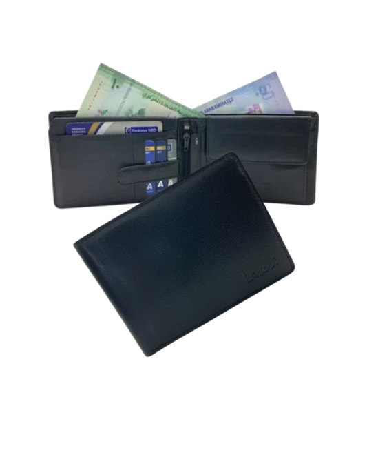 Smooth Leather Card & Coin Billfold Wallet # 1510