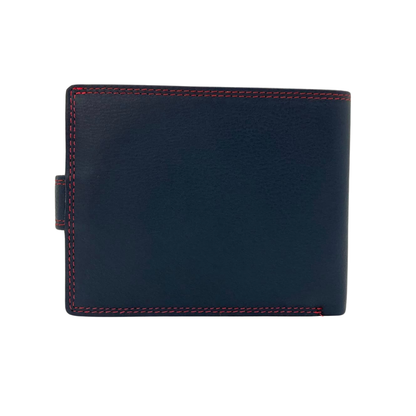 Mens Genuine Leather Mens wallet Leather Lined Bi fold Wallet For Men # 1357L