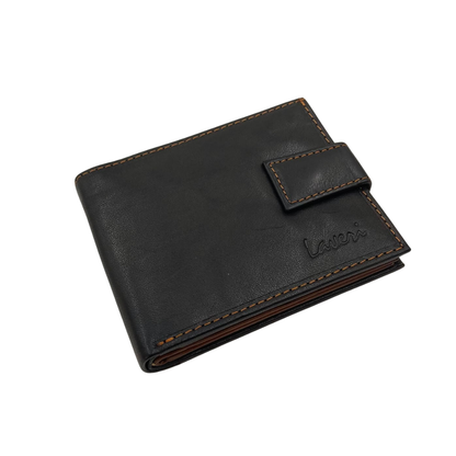 Mens Genuine Leather Mens wallet Leather Lined Bi fold Wallet For Men # 983AL