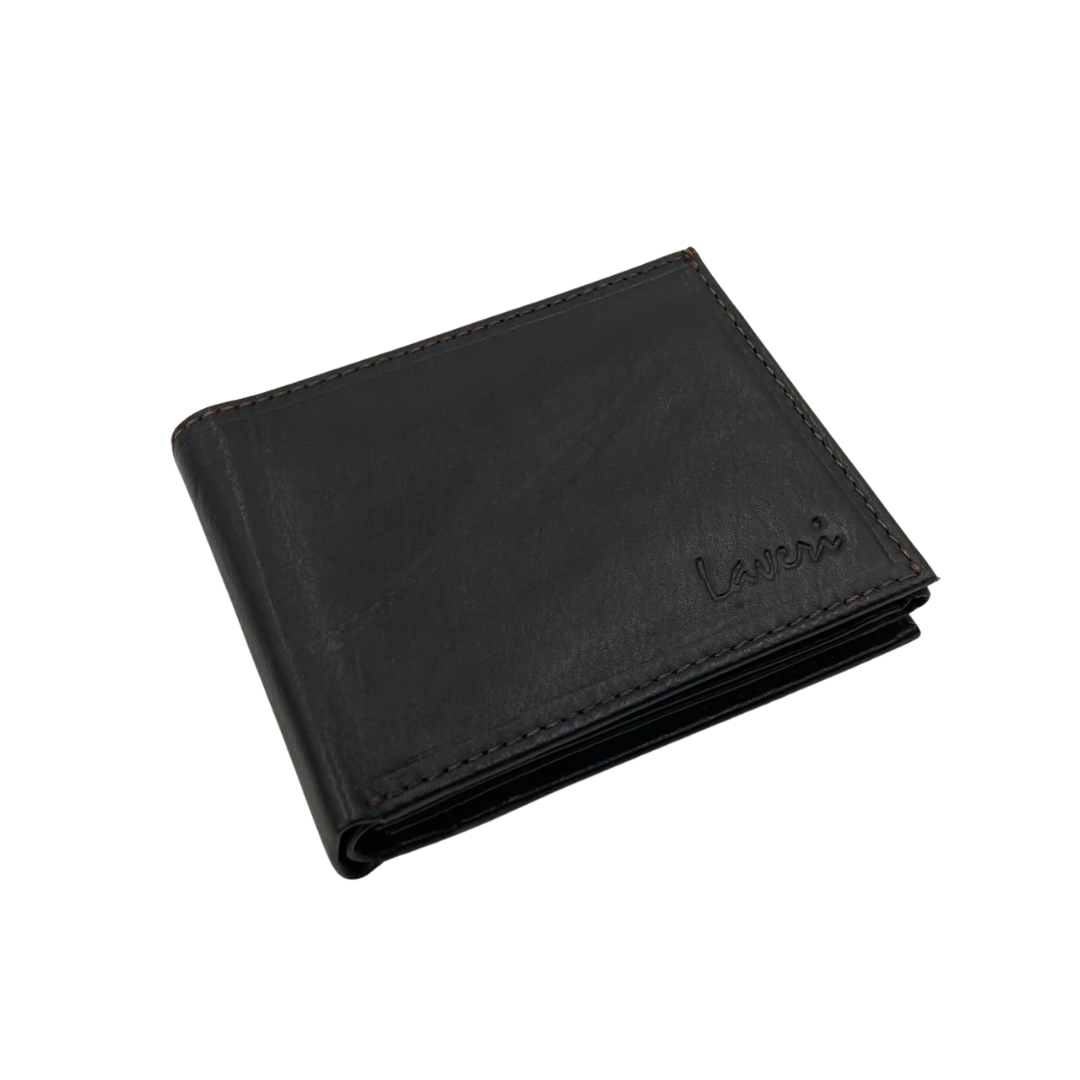 Mens Genuine Leather Mens wallet Leather Lined Bi fold Wallet For Men # 1426C