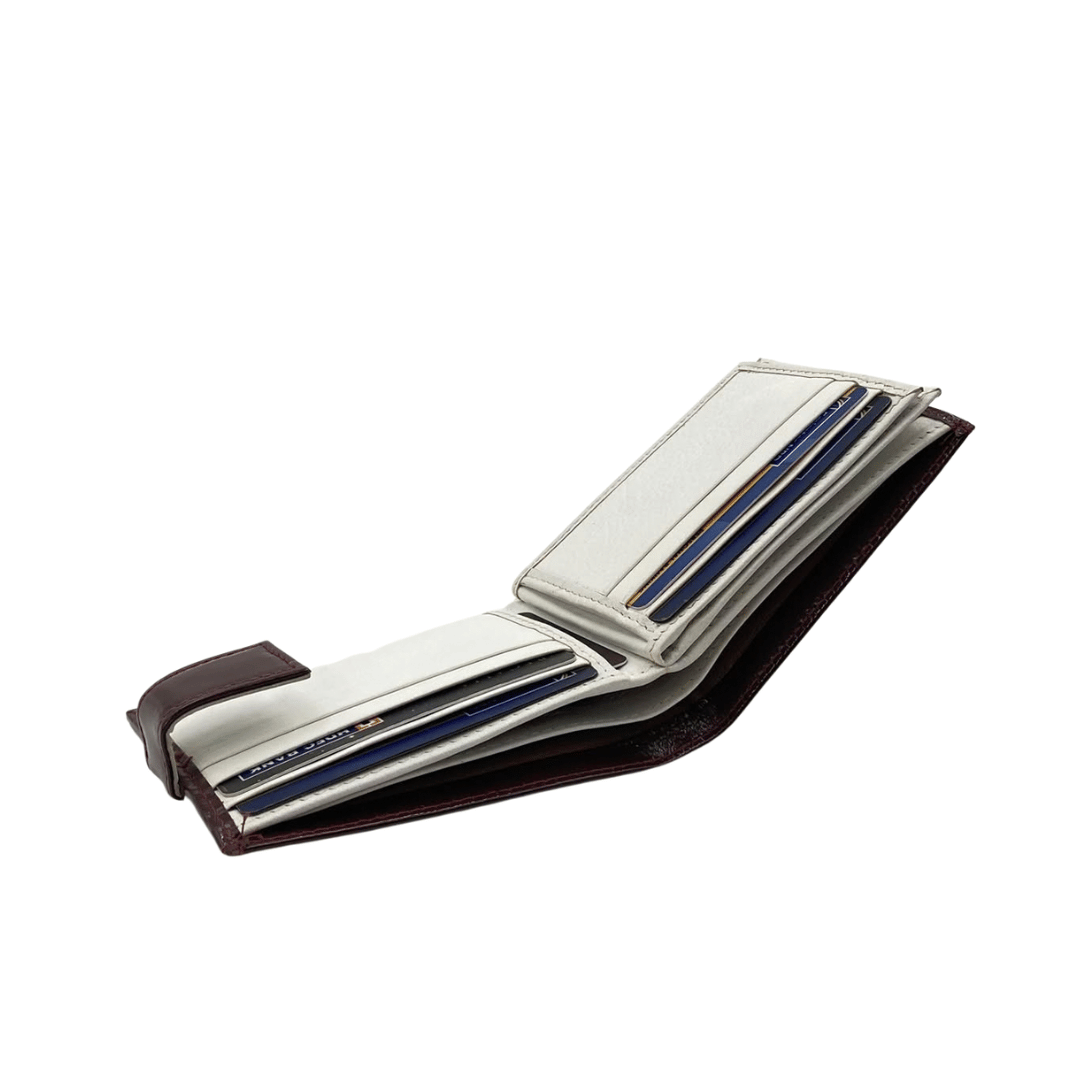 Classic Men's Waterproof Bifold Leather Wallet with Flip ID Window # 892L (C.L.)