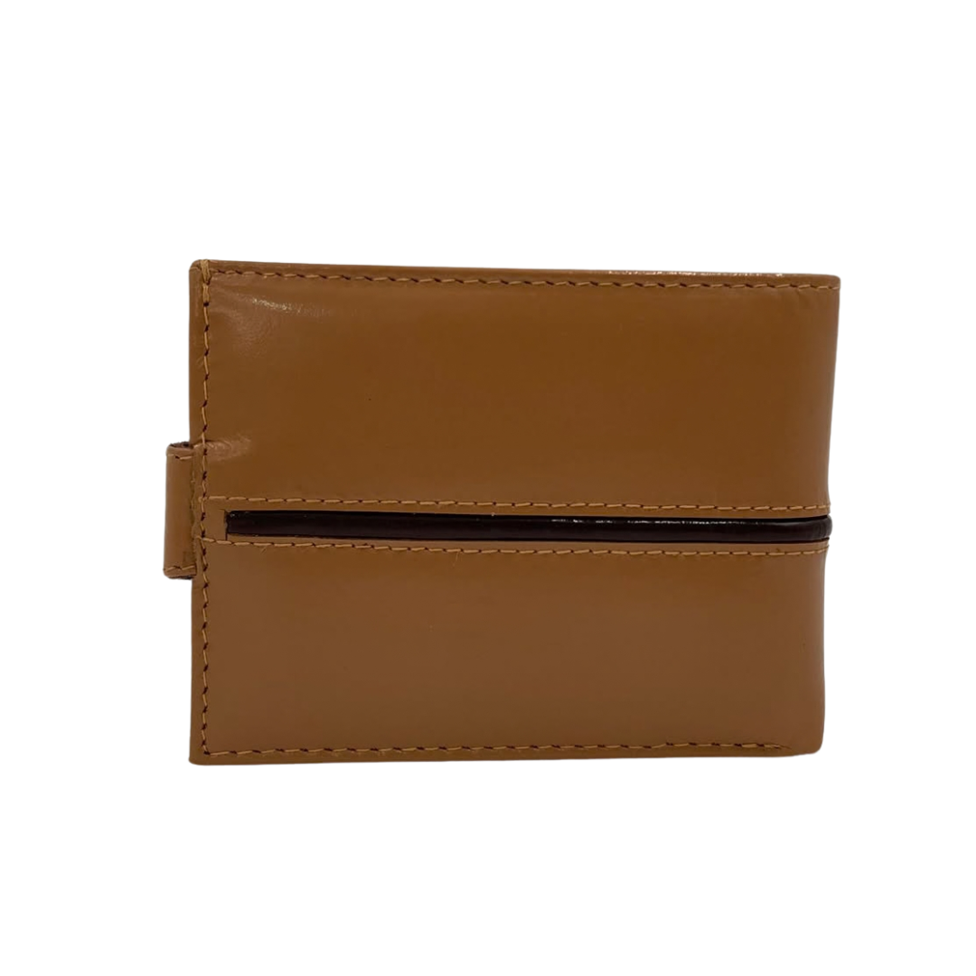Classic Men's Waterproof Bifold Leather Wallet with Flip ID Window #1729 L (C.L.)