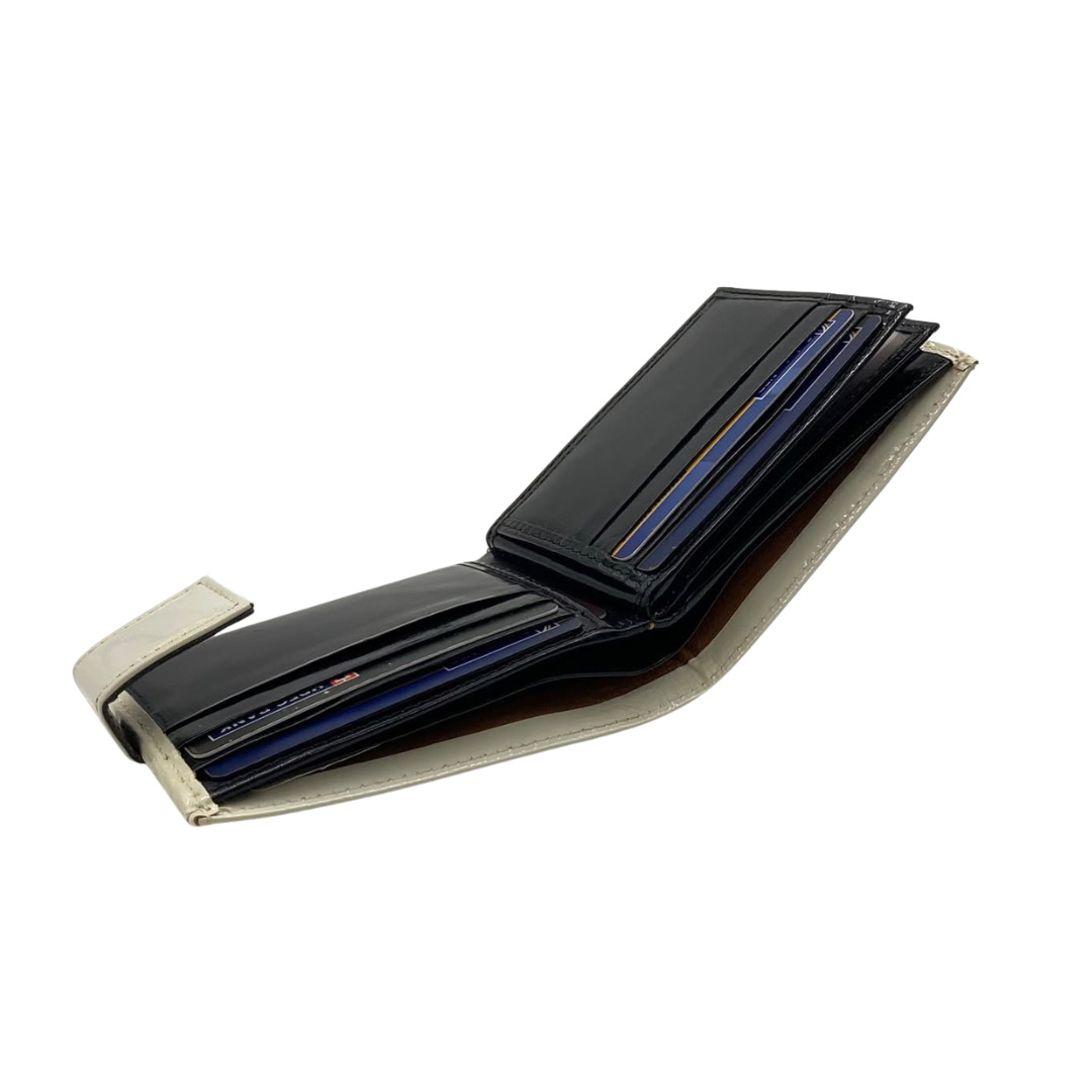 Classic Men's Waterproof Bifold Leather Wallet with Flip ID Window #892L