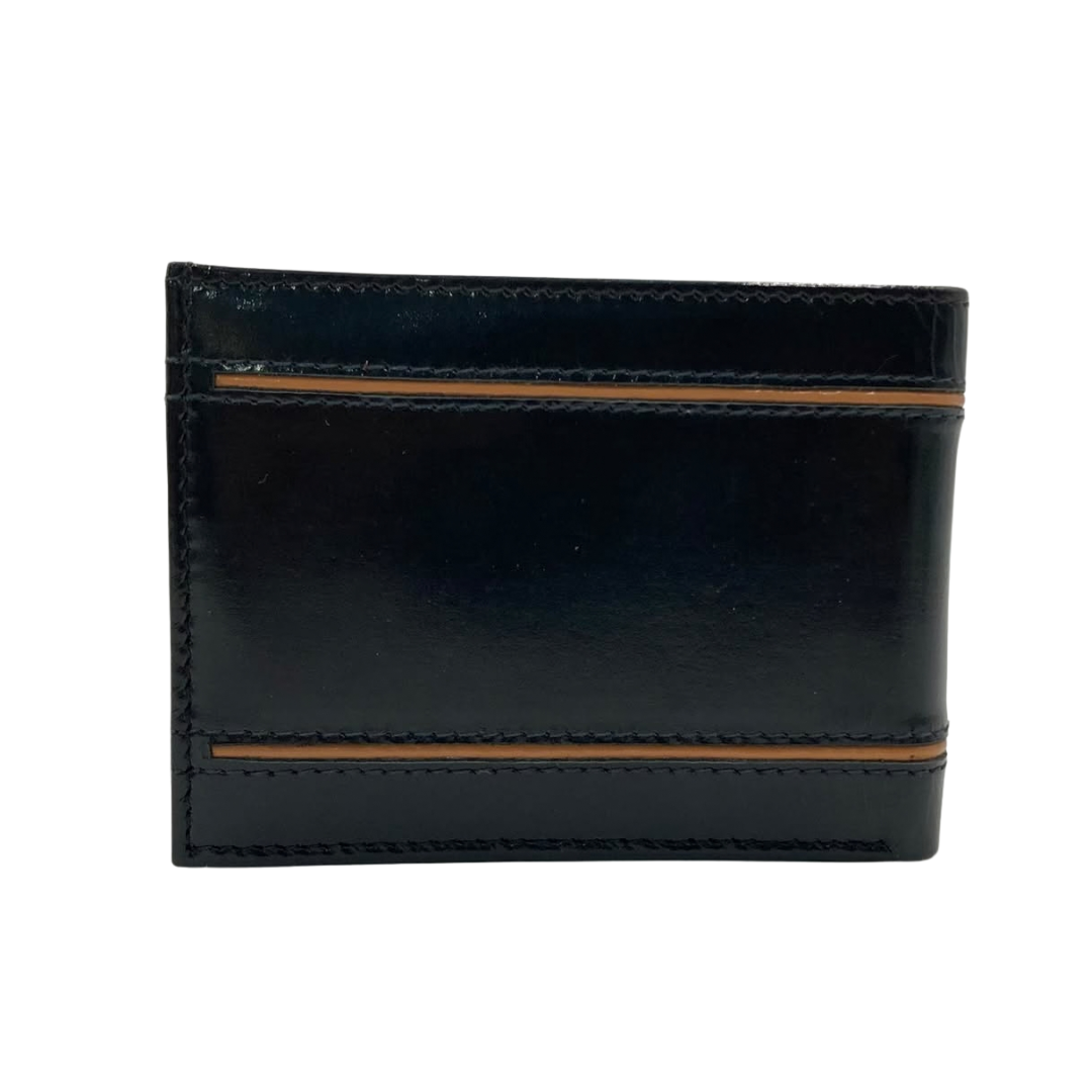 Classic Men's Waterproof Bifold Leather Wallet with Flip ID Window #1728 (D.L.)