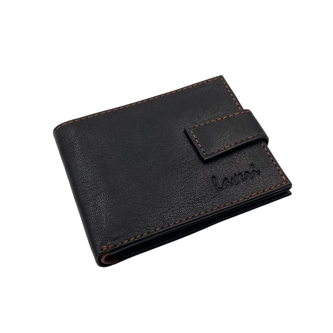 Mens Genuine Leather Mens wallet Leather Lined Bi fold Wallet For Men # 1426L
