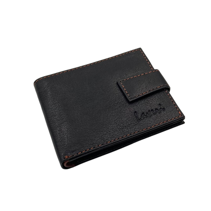 Mens Genuine Leather Mens wallet Leather Lined Bi fold Wallet For Men # 1426L