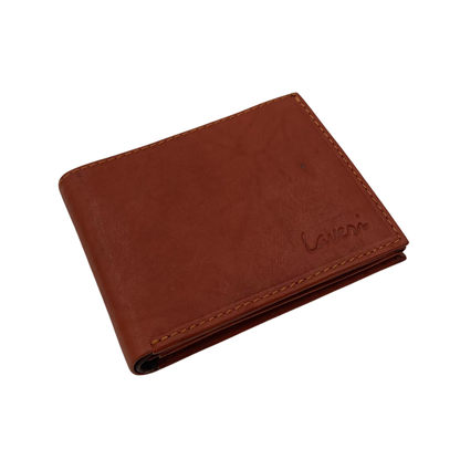 Mens Genuine Leather Mens wallet Leather Lined Bi fold Wallet For Men # 1426