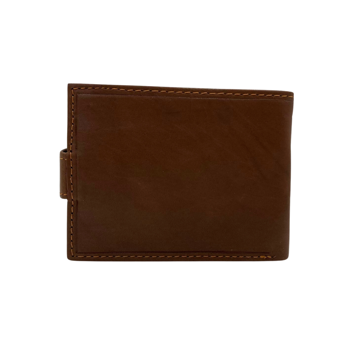 Mens Genuine Leather Mens wallet Leather Lined Bi fold Wallet For Men # 1981L