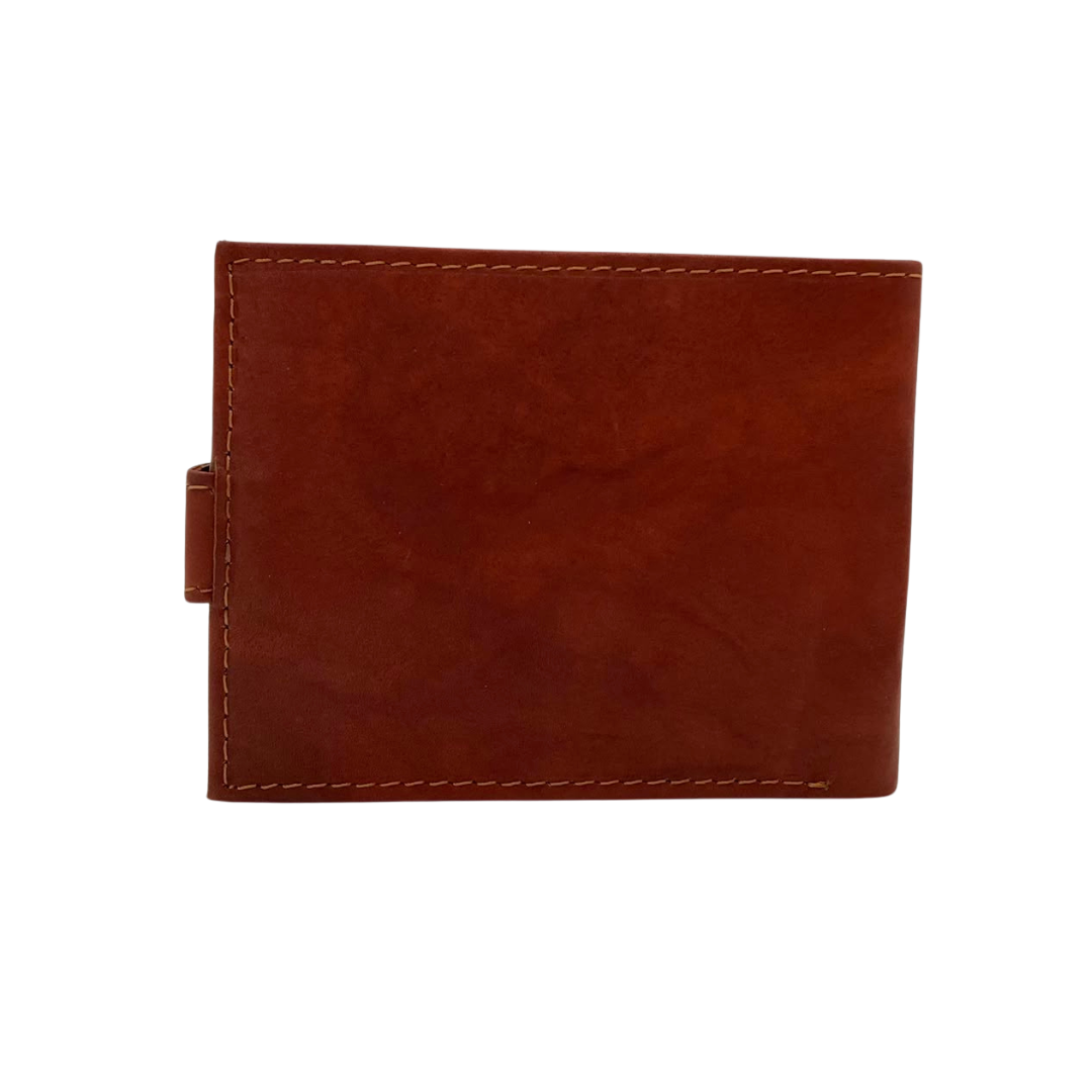 Mens Genuine Leather Mens wallet Leather Lined Bi fold Wallet For Men # 1326L
