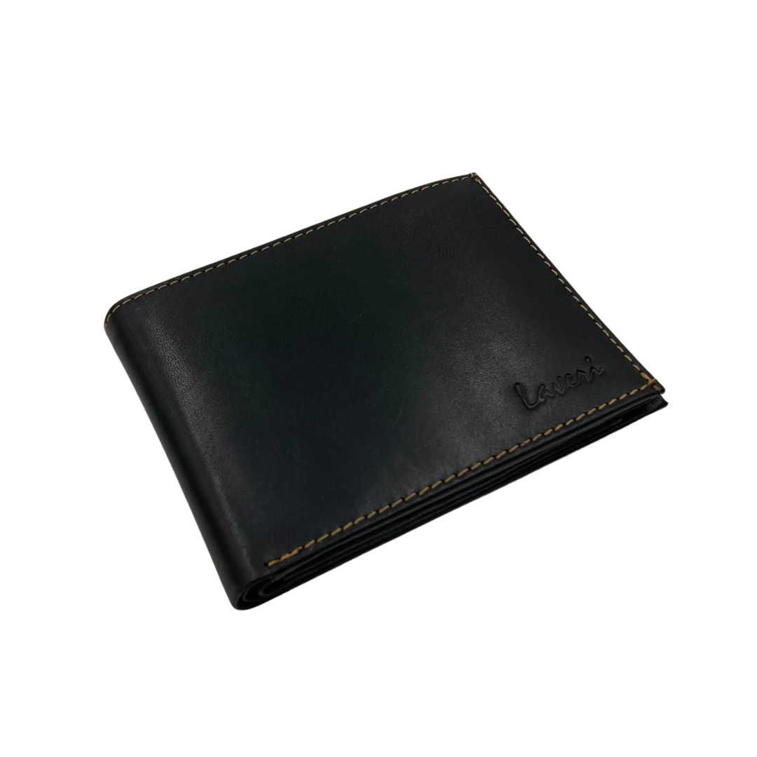 Antq, Smooth Leather Wallet With Inside Leather Lining # 1888