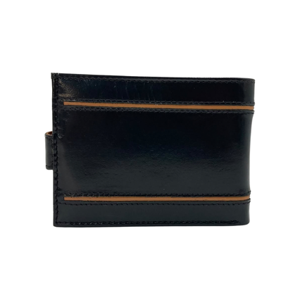 Classic Men's Waterproof Bifold Leather Wallet with Flip ID Window #1728L (D.L.)