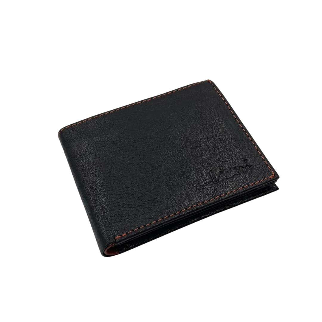 Mens Genuine Leather Mens wallet Leather Lined Bi fold Wallet For Men # 1426