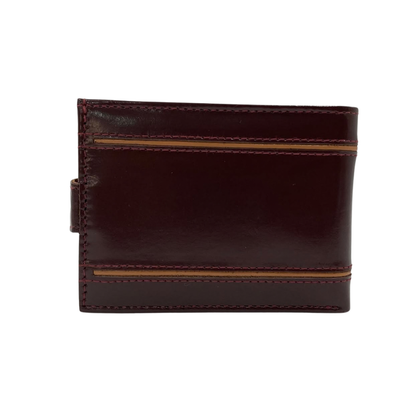 Classic Men's Waterproof Bifold Leather Wallet with Flip ID Window #1728L (D.L.)