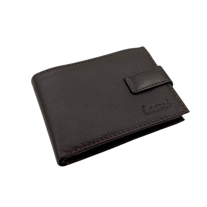 Mens Genuine Leather Mens wallet Leather Lined Bi fold Wallet For Men # 1013L