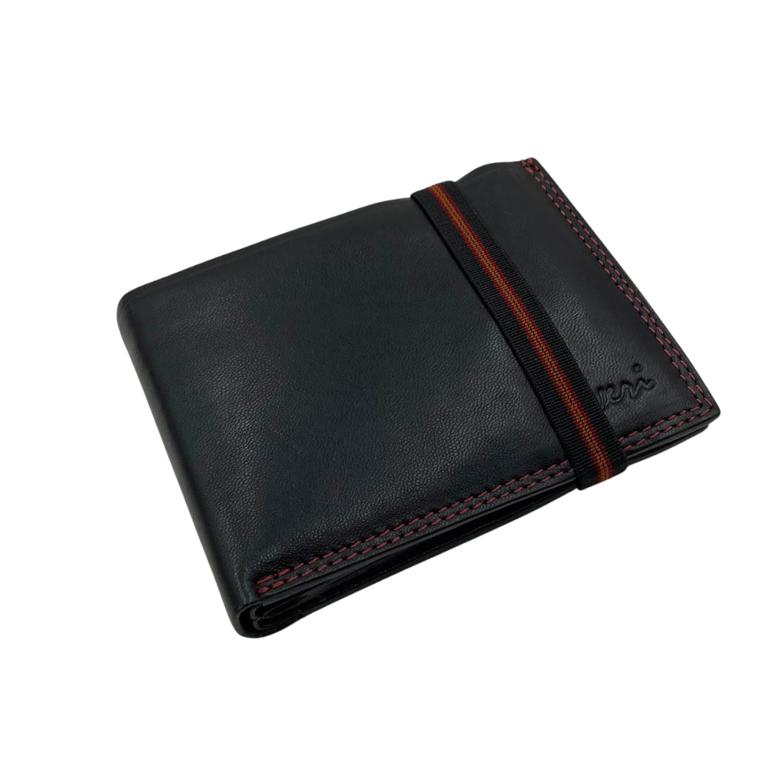 Mens Genuine Leather Mens wallet Leather Lined Bi fold Wallet For Men # 1406 EL