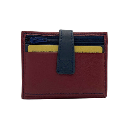 Card Case & Cash Wallet Compact Size 12 Card Space Plus Zip For Coins # 4029Z