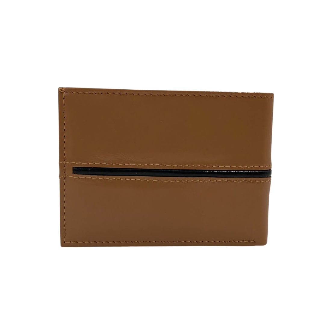 Classic Men's Waterproof Bifold Leather Wallet with Flip ID Window #1728