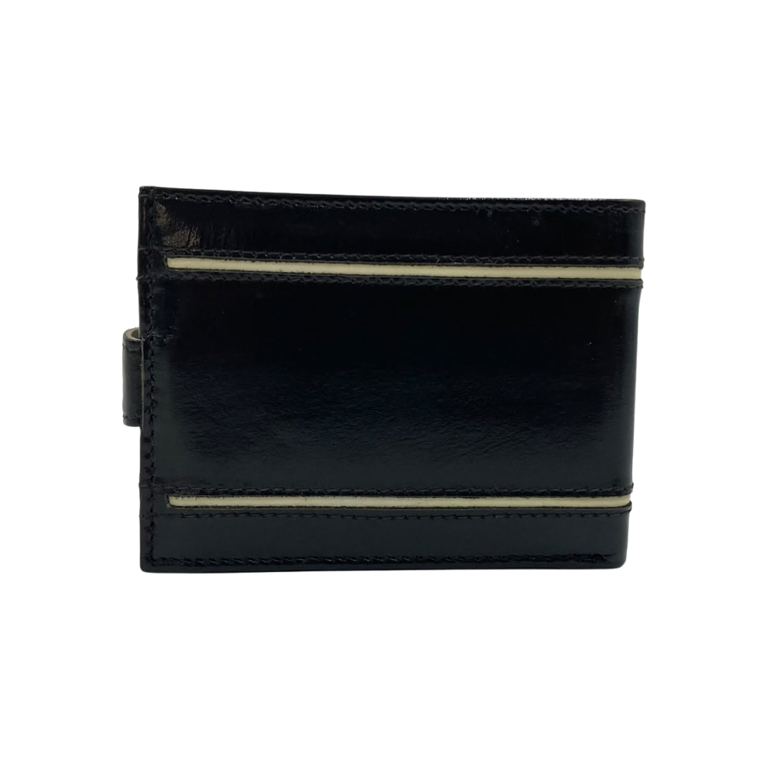 Classic Men's Waterproof Bifold Leather Wallet with Flip ID Window #1728L (D.L.)