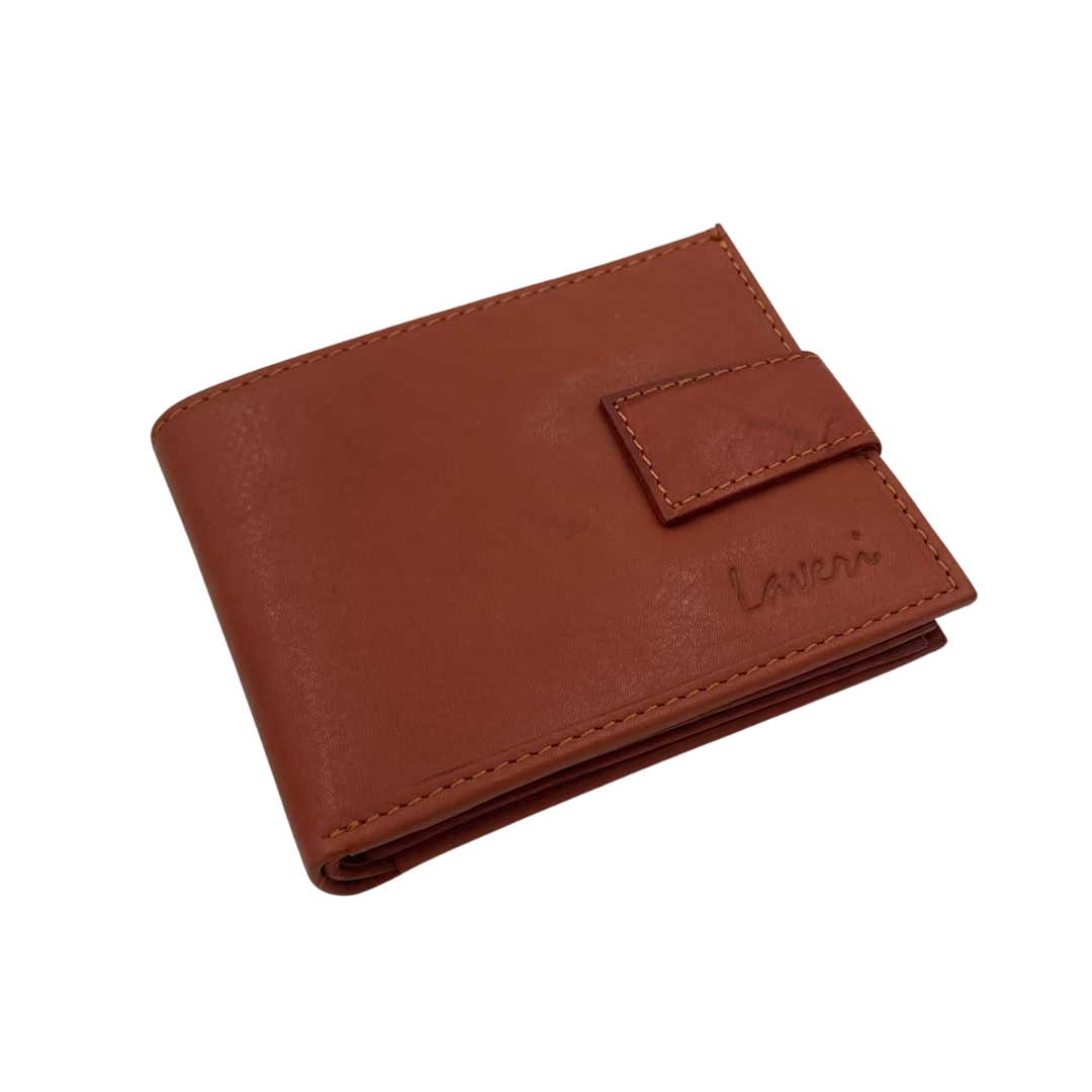 Mens Genuine Leather Mens wallet Leather Lined Bi fold Wallet For Men # 983AL