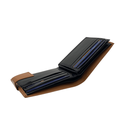 Classic Men's Waterproof Bifold Leather Wallet with Flip ID Window # 892L (C.L.)