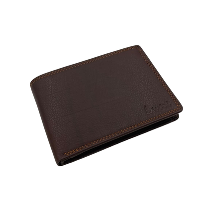 Mens Genuine Leather Mens wallet Leather Lined Bi fold Wallet For Men # 1510