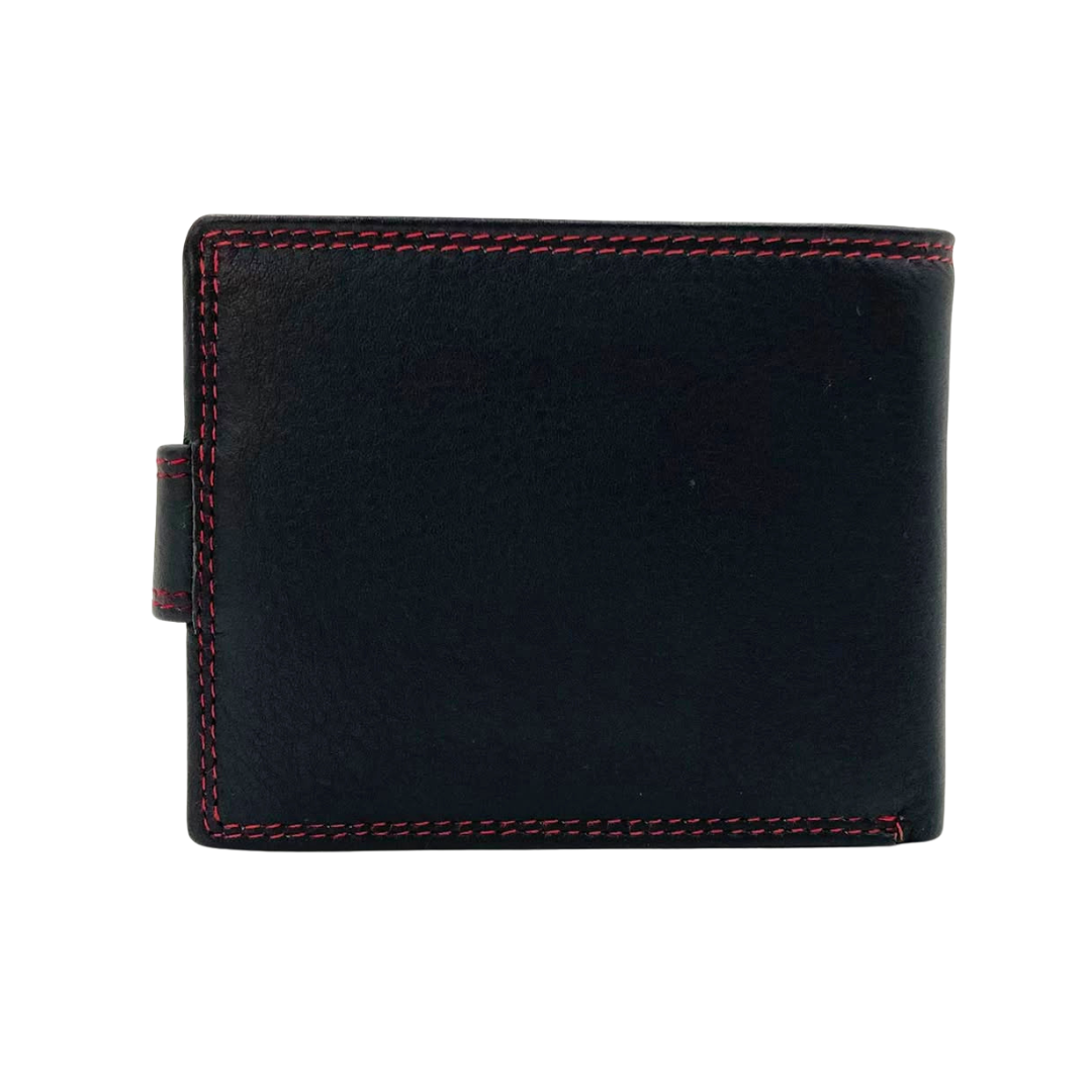 Mens Genuine Leather Mens wallet Leather Lined Bi fold Wallet For Men # 1350BL
