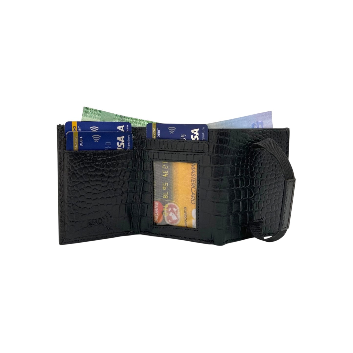 RFID Compact Z-Trifold Cards & Cash Wallet #  1891Z