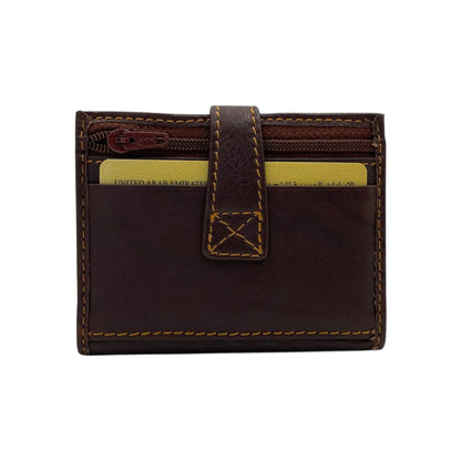 Card Case & Cash Wallet Compact Size 12 Card Space Plus Zip For Coins # 4029Z