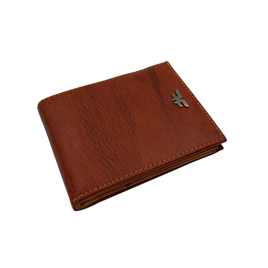 Mens Genuine Leather Mens wallet Leather Lined Bi fold Wallet For Men # 983A