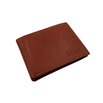 Mens Genuine Leather Mens wallet Leather Lined Bi fold Wallet For Men # 983C