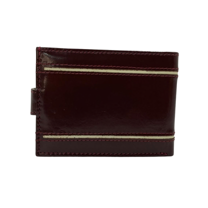 Classic Men's Waterproof Bifold Leather Wallet with Flip ID Window #1728L (D.L.)