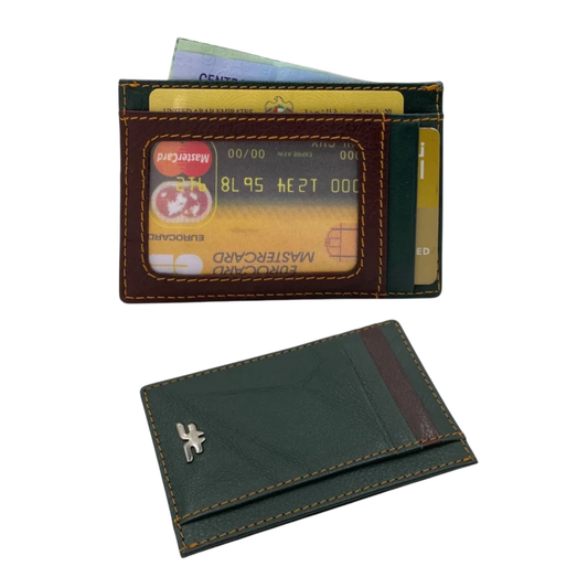 Super Slim Soft Genuine Leather Card Holder, Mini Credit Card Wallet # 1598N PHOTO