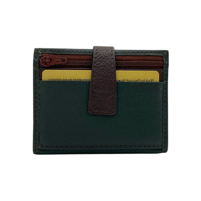 Card Case & Cash Wallet Compact Size 12 Card Space Plus Zip For Coins # 4029Z