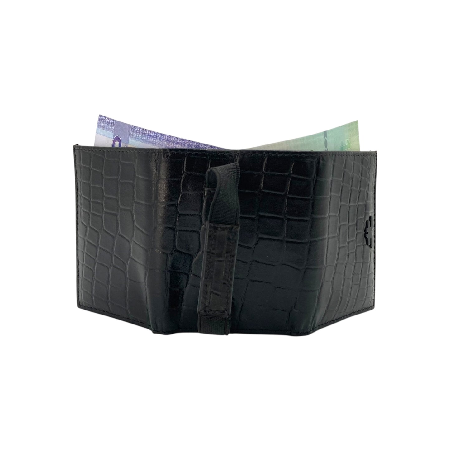 RFID Compact Trifold Cards & Cash Wallet #  1891 Elastic