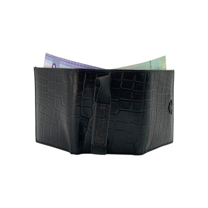 RFID Compact Trifold Cards & Cash Wallet #  1891 Elastic